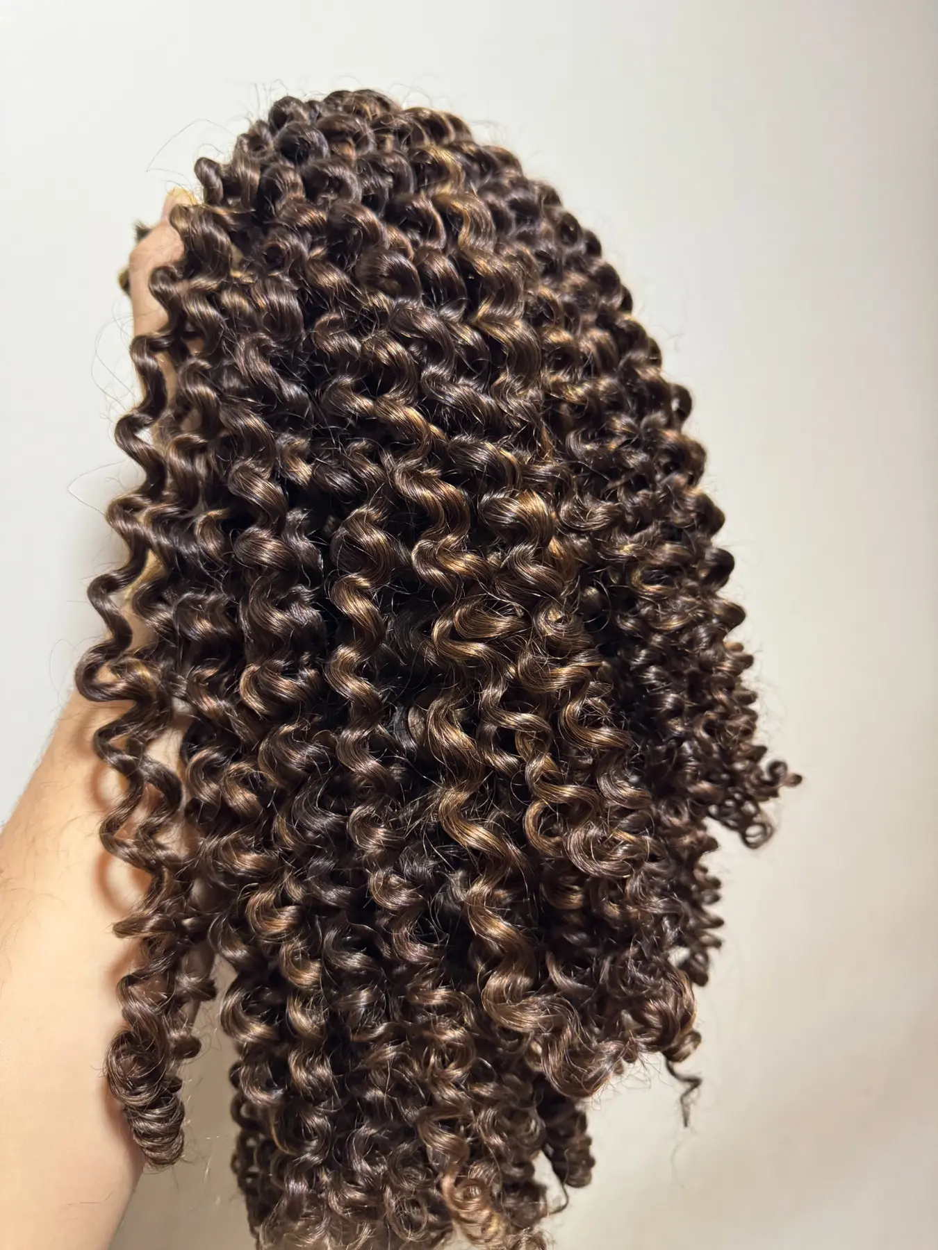 Cabelo humano cacheado
